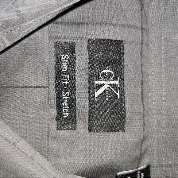 NWT CK Mens Dress Shirt Slim Fit XL 17-17 1/2 36-37 - Picture 2 of 11